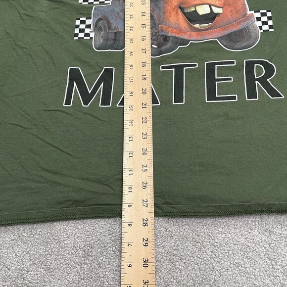 Port & Company x Disney Pixar Cars Tow Mater Graphic T-Shirt Mens 2XL Green Crew - Picture 7 of 10